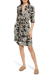 Scotch & Soda Belted Palm Print Dress in 0591-Combo L at Nordstrom