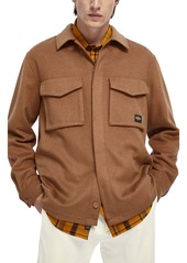 Scotch & Soda Brushed Wool Blend Button-Up Shirt Jacket