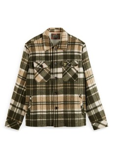 Scotch & Soda Brushed Wool Blend Overshirt Jacket