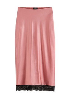 Scotch & Soda High Waist Lace Trim Satin Skirt in Weathered Pink at Nordstrom Rack