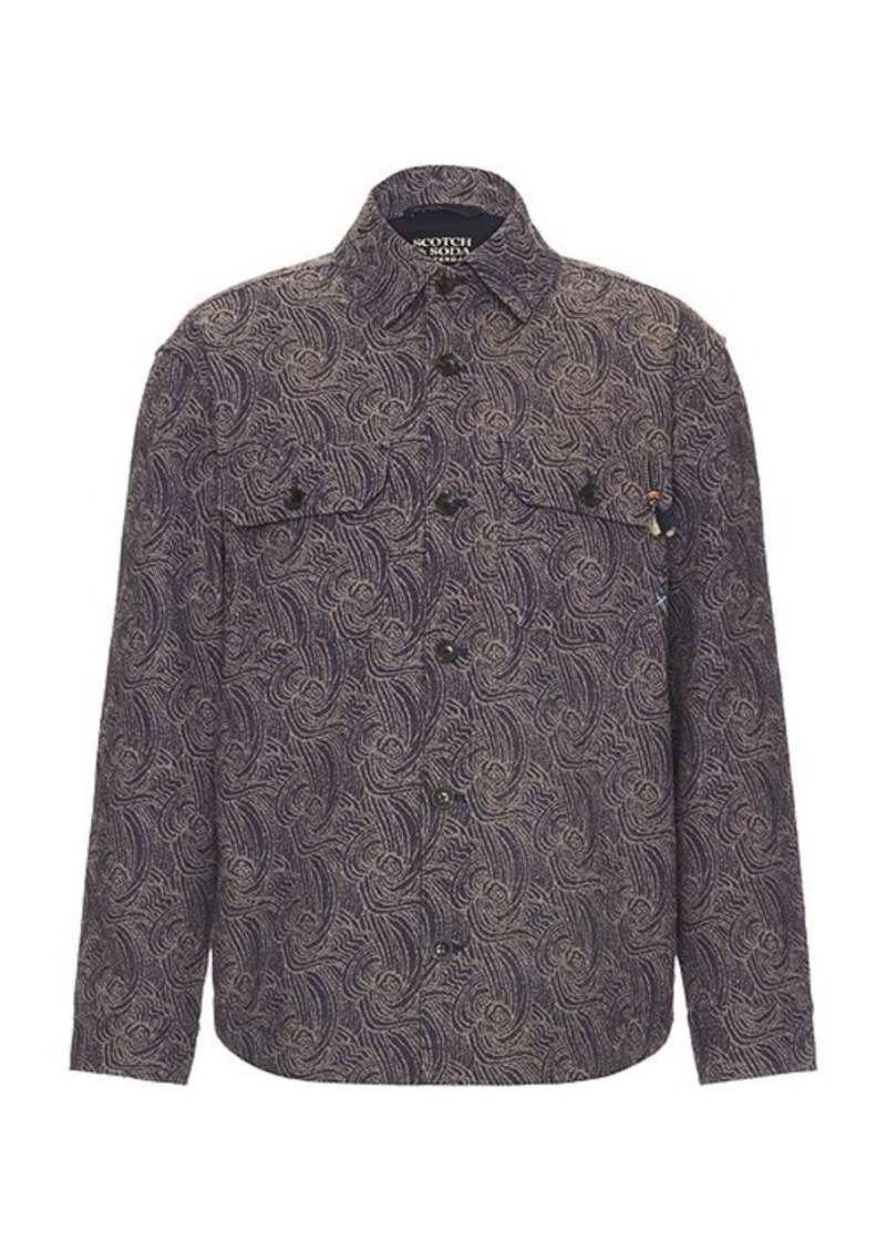 Scotch & Soda Jacquard Wool Blend Overshirt