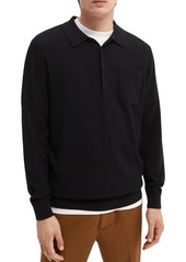 Scotch & Soda Knit Long Sleeve Polo in 2-Night at Nordstrom