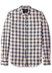Scotch & Soda Men's Classic Twill Shirt in Yarn-Dyed Check Pattern  L
