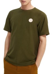 Scotch & Soda Men's Structured Jersey Cotton Logo T-Shirt in Army at Nordstrom