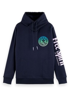 Scotch & Soda Men's Twisted Graphic Hoodie in 0002-Night at Nordstrom