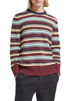 Scotch & Soda Mixed Yarn Stripe Crewneck Sweater