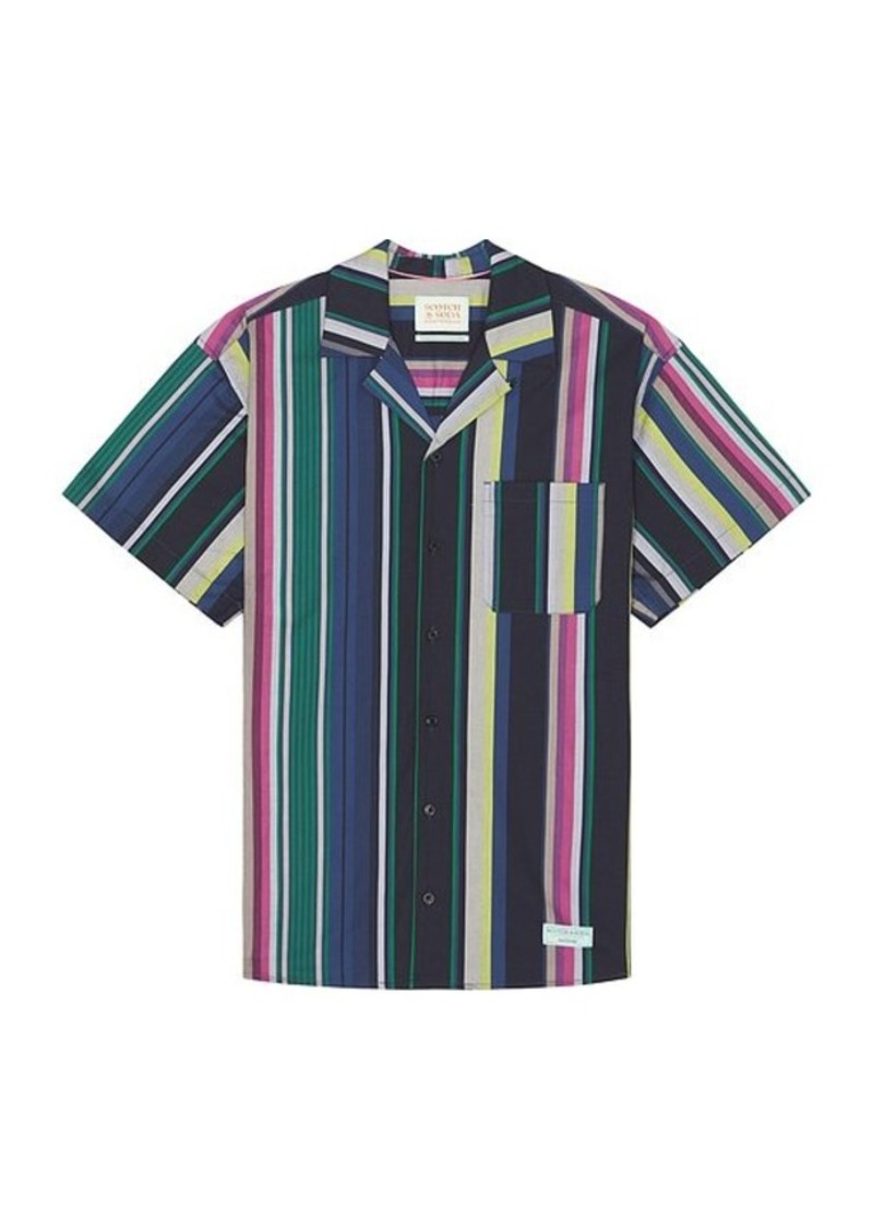 Scotch & Soda Multicolor Stripe Short Sleeve Shirt