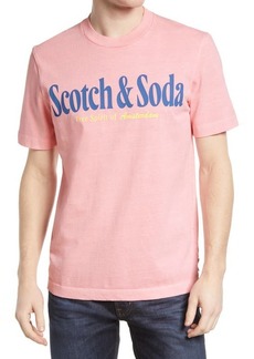 Scotch & Soda Oversize Logo Cotton Graphic Tee in Pop Pink at Nordstrom