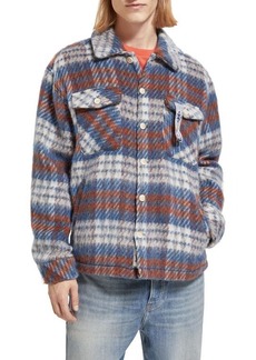 Scotch & Soda Plaid Brushed Flannel Button-Up Overshirt