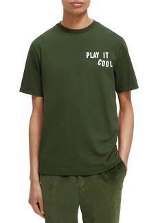 Scotch & Soda Play It Cool Appliqué Graphic T-Shirt in Dark Green at Nordstrom Rack