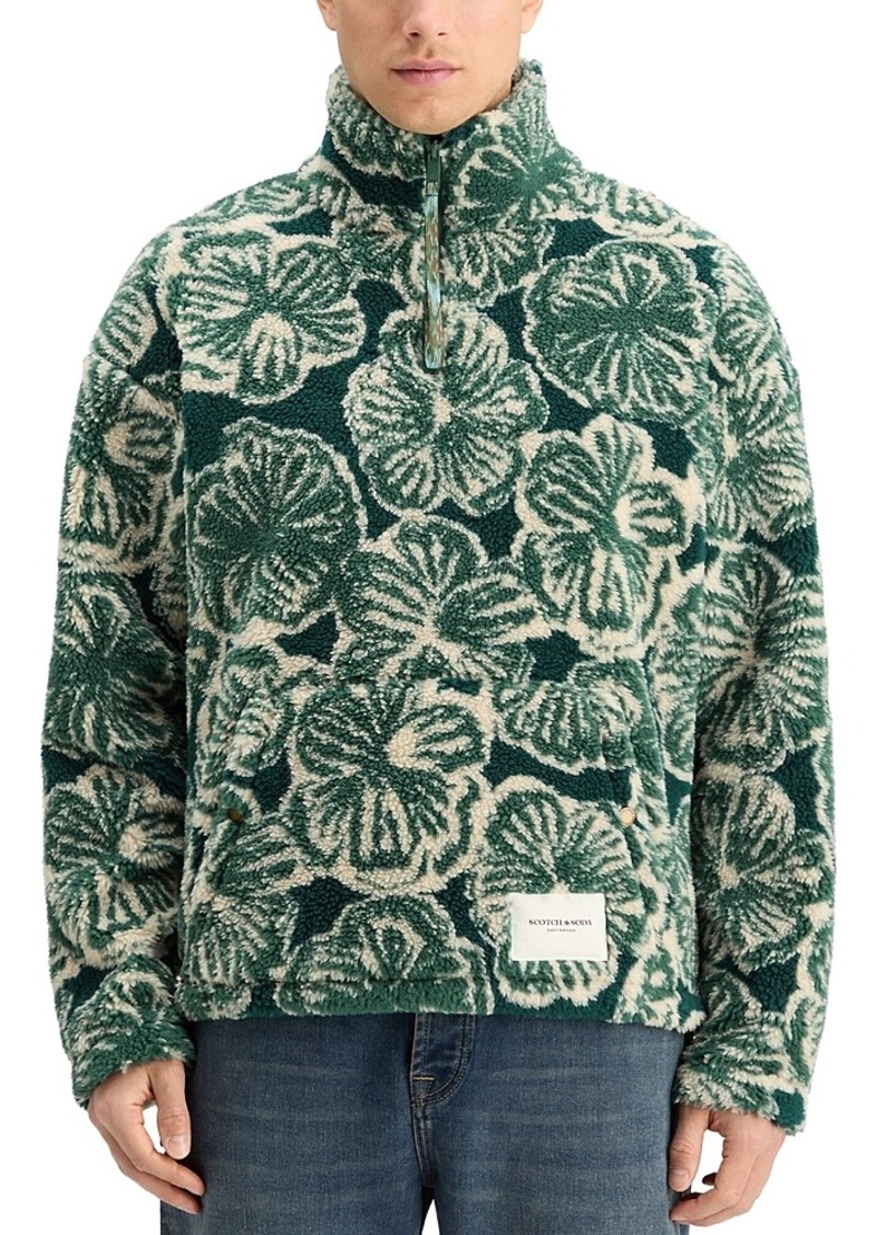 Scotch & Soda Polar Fleece Quarter Zip Sweater