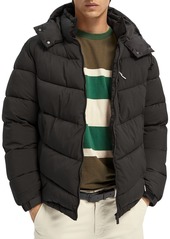 Scotch & Soda Quilted Removable Hood Puffer Jacket 