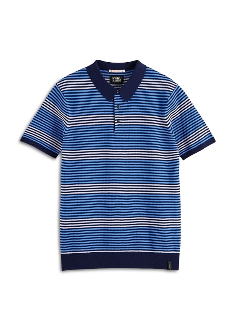 Scotch & Soda Structured Striped Knitted Polo