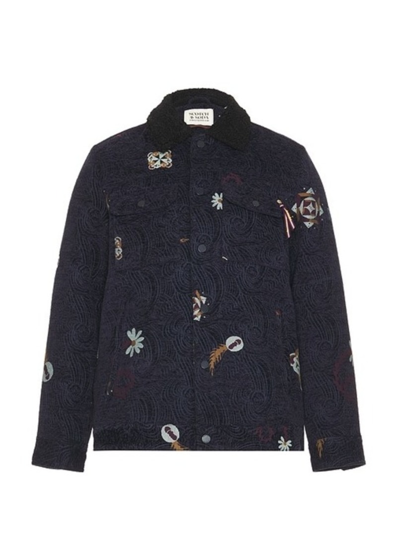 Scotch & Soda Swirl Poetry Jacquard Trucker Jacket