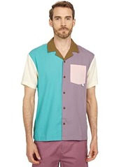 Scotch & Soda Tencel‚ Blend Short Sleeve Color-Block Shirt