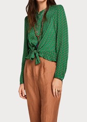 Scotch & Soda Top With Tie Detail In Green