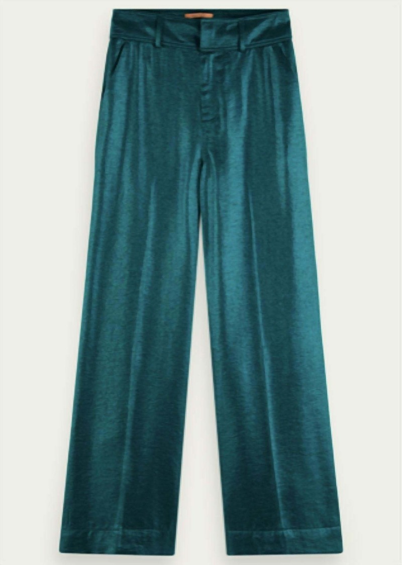 Scotch & Soda Wide Leg Pant In Emerald