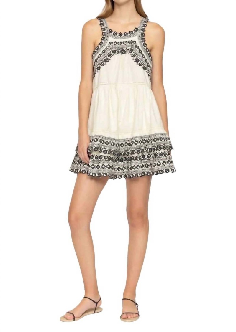 Sea Amina Embroidery Tank Dress In Cream