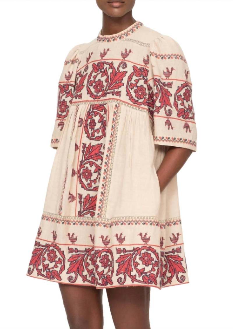 Sea Beena Embroidery Dress In Taupe