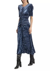 Sea Cailyn Ruched Velvet Midi-Dress