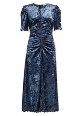 Sea Cailyn Ruched Velvet Midi-Dress