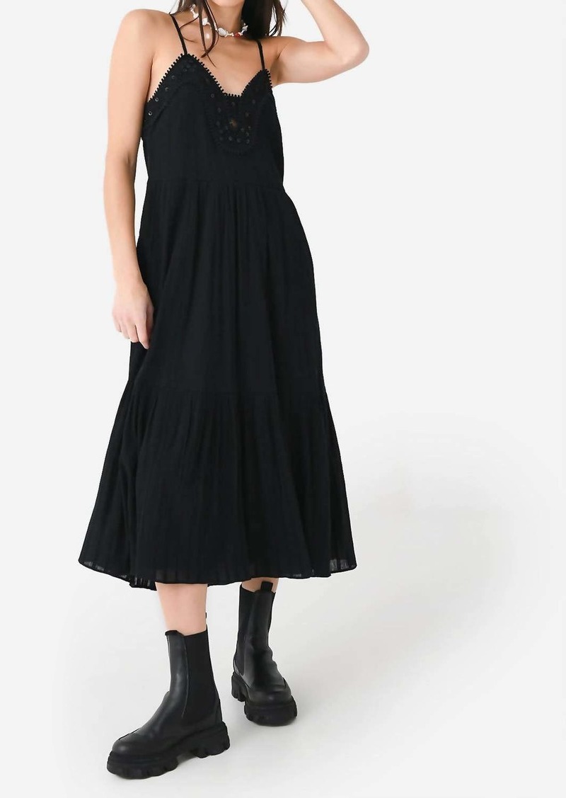 Sea Charlotte Embroidered Dress In Black