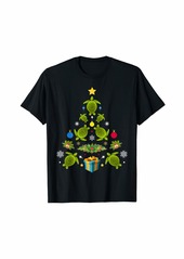 Christmas Tree Sea Turtle Ornaments Gift Sea Turtle Hawaiian T-Shirt