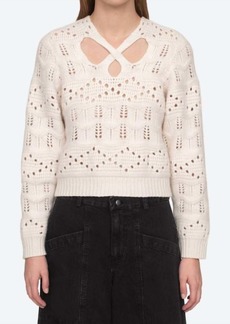 Sea Cole Cable Knit Sweater In White