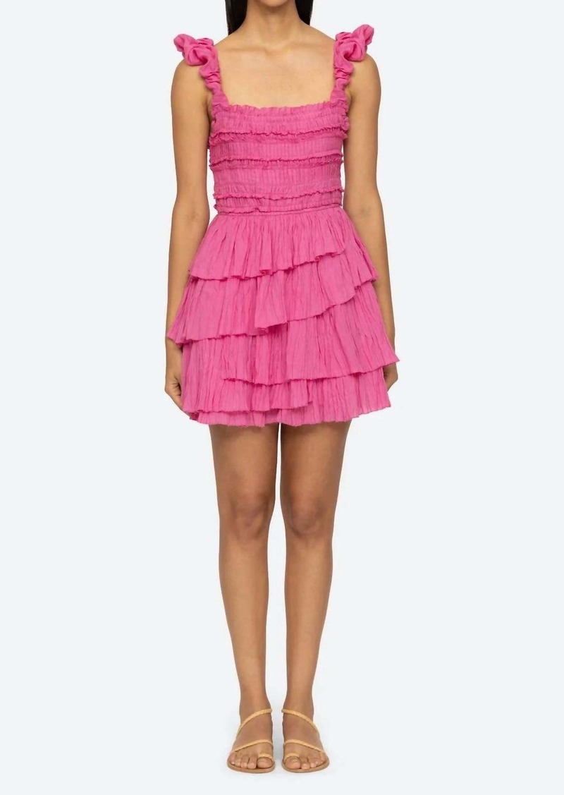 Sea Cole Ramie Tiered Dress In Pink