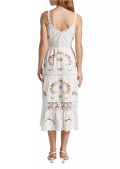 Sea Edwina Embroidered Cotton Midi-Dress