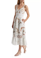 Sea Edwina Embroidered Cotton Midi-Dress