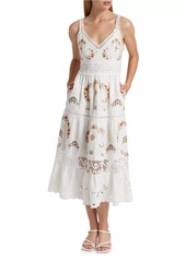 Sea Edwina Embroidered Cotton Midi-Dress