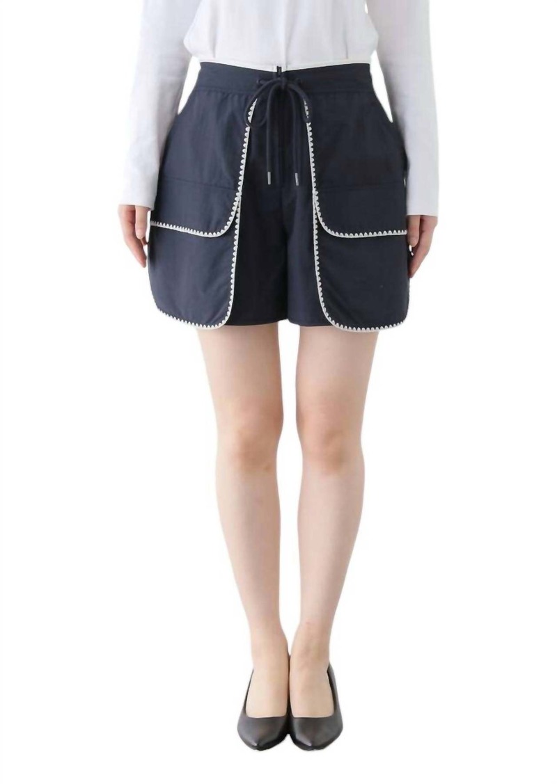 Sea Evelyn Windbreaker Shorts In Navy