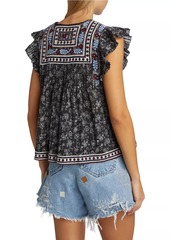 Sea Everly Embroidered Paisley Top