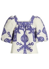 Sea Henrietta Quilted Printed Blouse