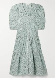 Sea Ida Tiered Printed Cotton Midi Dress