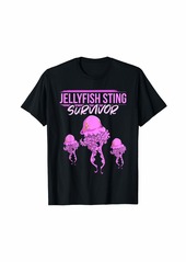 Sea Jellyfish Sting Survivor Funny Aquarist Gift Idea Jellyfish T-Shirt
