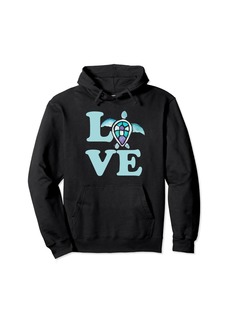 Love sea turtle art pullover hoodies watercolor sea turtle Pullover Hoodie