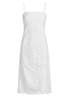 Sea Lovina Embroidered Cotton Midi-Dress