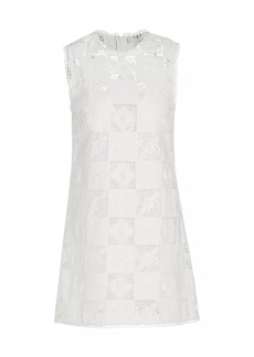 Sea Melia Patchwork Embroidered Shift Dress