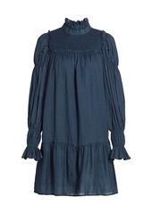 Sea Poet-Sleeve Ruffled Mini Dress