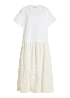 Sea - Anisley Windbreaker Cotton Midi Dress - Off-White - M - Moda Operandi