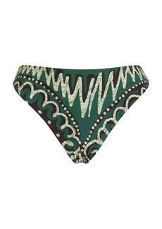 Sea - Carlough Printed Bikini Bottom - Green - M - Moda Operandi
