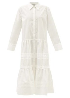 Sea - Gaia Tiered Cotton-blend Poplin Shirt Dress - Womens - White