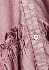 SEA - Heidi ruffled embroidered cotton mini dress - Purple - XS