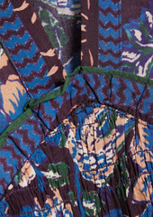 SEA - Noah ruffled printed cotton-voile mini dress - Purple - US 2