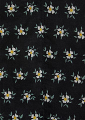 SEA - Pascala pintucked floral-print cotton-voile blouse - Black - XXS