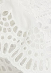 SEA - Patrizia ruffled cotton guipure lace blouse - White - US 2