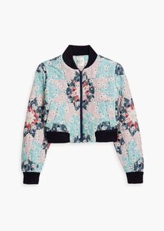 SEA - Talia quilted patchwork printed cotton bomber jacket - Blue - XXS
