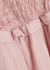 SEA - Tiered smocked cotton midi dress - Pink - US 14